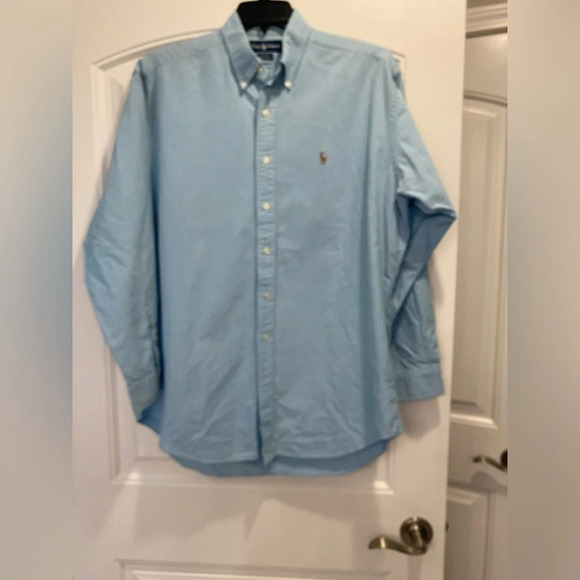 Vintage Polo Ralph Lauren Shirt Men XXL blue Blake Button Up Long Sleeve Cotton - Picture 1 of 8